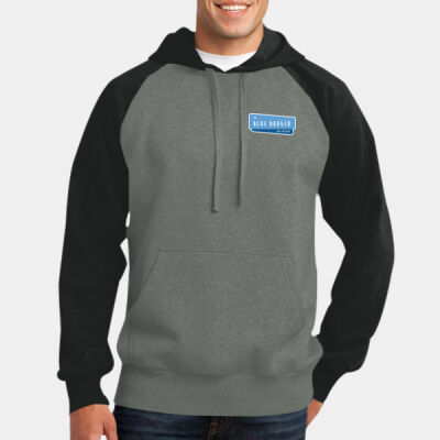 Blue Badger - Raglan Colorblock Pullover Hooded Sweatshirt Thumbnail