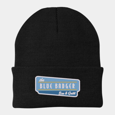 Blue Badger - Knit Cap Thumbnail